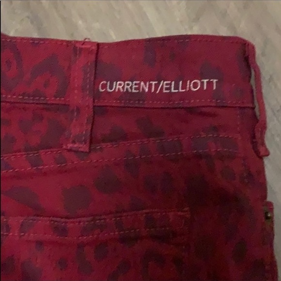 the current/Elliot skinny red animal print jeans 29 - Picture 4 of 5